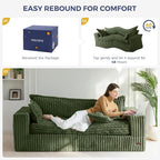 MAXYOYO 76" Sofa Couch, Loveseat Boneless Couch in a Box, Upholstered Small - Image 8