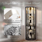 Corner Curio Cabinet, Light Bulb Inclued, Wine Bar China Cabinet - Image 6