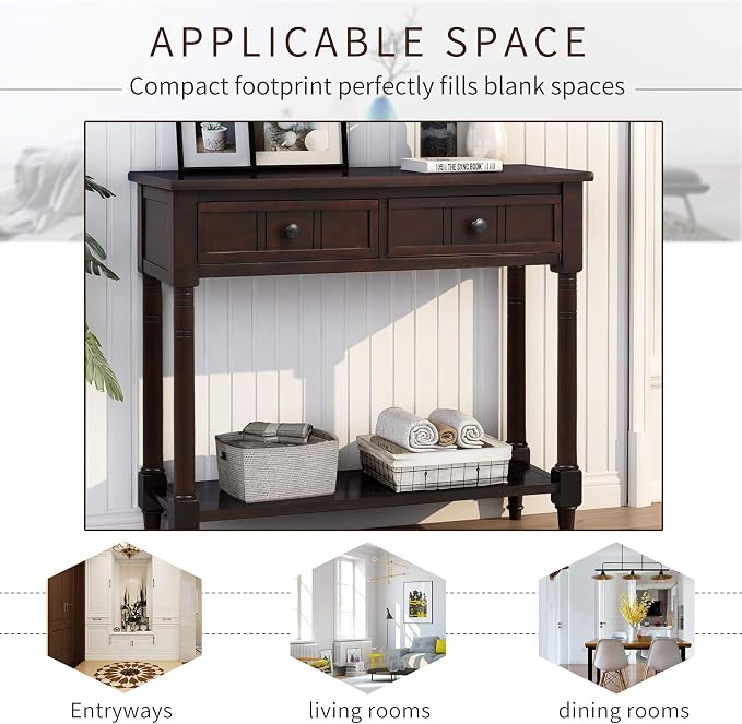 Harper & Bright Designs TREXM Daisy Series Console Table Traditional Design - Image 7