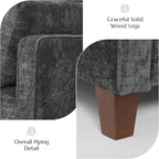 Luxury Oversized Accent Chair Set of 2, 40.9" Upholstered Piping Single - Image 8