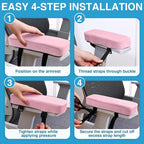 Smiry Ergonomic Office Chair Armrest Pads, Memory Foam Arm Rest Covers - Image 6