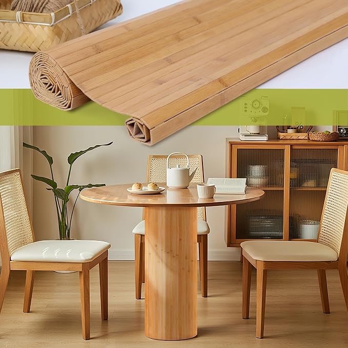 Natural Bamboo Wall Panel 48 x 94.5 Inch, Renewable Pole Wrap Bamboo - Image 6