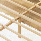 BOSRII 14in High Solid Bamboo Wood Platform Queen Size Bed Frame - Image 8