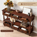 Vintage Solid Wood Console Table - Image 5