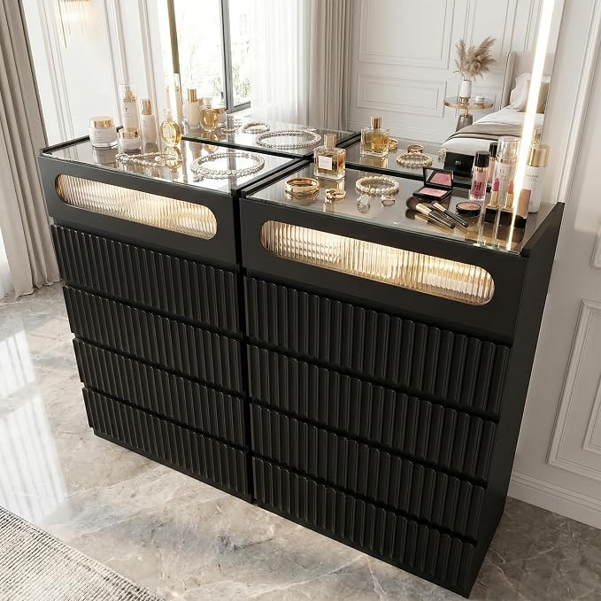 senlin Fluted 5 Drawer Dresser, - Image 8