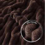 Exclusivo Mezcla Striped California King Size Fleece Blanket - Image 4
