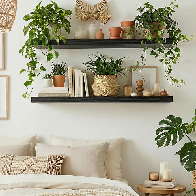 Dreamland 48 inch Floating Shelves, Rustic Wood Floating Wall Shelf - Image 4