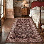 Washable Runner Rug, 2x6Ft Floral Runners by Rtizon