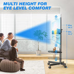 Rolling TV Stand with Shelf for 23-65 inch TVs up to 88lbs, Portable Mobile TV - Image 3