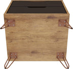 Elegant Gray Nightstand with Shelf and Drawer Made from Sustainable Materials - Image 6