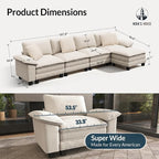 HERA'S HOUSE 158" Modular Sectional Sofa, Oversized L Shaped Couches - Image 2
