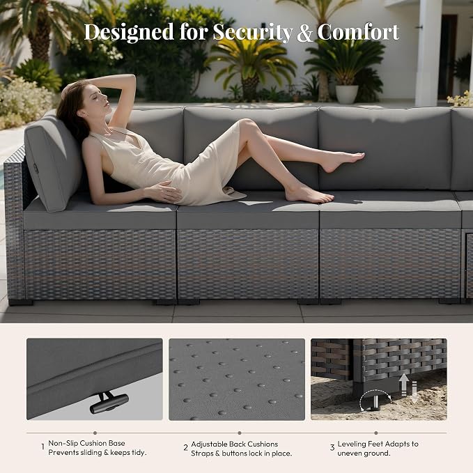 WWR Patio Furniture Set 7 Piece - Image 3