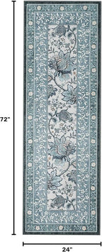 GarveeHome Provence Misty Blue 2x6 Washable Kitchen Runner Rugs Non Slip - Image 2