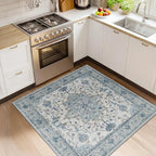 RELEANY Washable Area Rug, Square 4'x4', Water Repellent, Pet Friendly by RELEANY