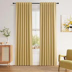 100% Blackout Curtains 84 Inch Length 2 Panels Set by Guken