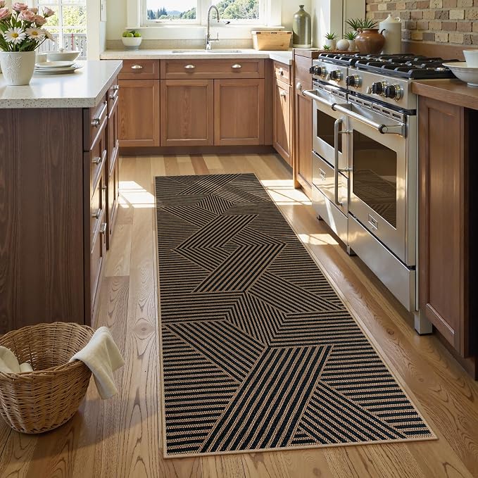 Lahome Modern Geometric Runner Rug, 2x6 Washable Rug Runners - Image 2