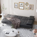 Shahoo Convertible Folding Futon Sofa Bed Sleeper Couch - Image 3