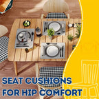 AAAAAcessories D-Shaped Chair Cushions, Machine-Washable Cover, Checkered - Image 8