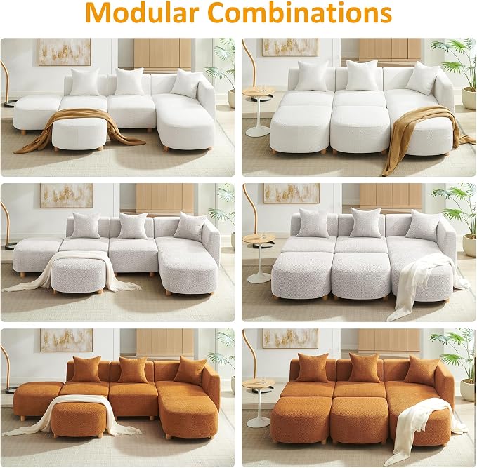 VANOMi 109.84" Modular Sectional Sofa - Image 9