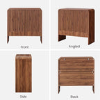 FurSch Fluted Sideboard Buffet Cabinet Set of 3, Mid Century Modern Storage - Image 7