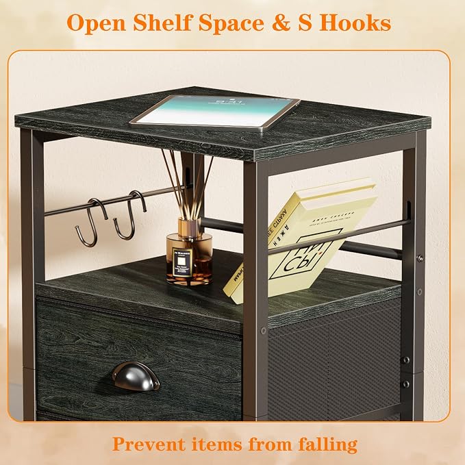 Furologee Nightstands Set 2, Night Stand - Image 6