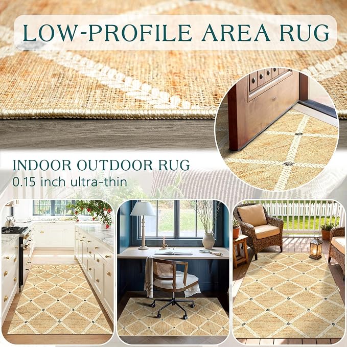 Cottage Trellis 3x5 Entryway Rug Indoor Outdoor Mats - Image 6