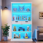 Jocoevol Display Cabinet with 4 Glass Doors, 4-Tier Modern Glass Display Case - Image 9