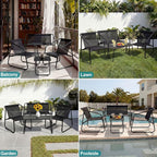 DUMOS 4 Piece Patio Furniture Set，Outdoor Patio Furniture Set - Image 7
