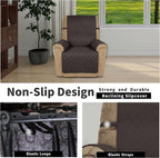 Easy-Going Reversible Couch Cover, Recliner 22 in, Chocolate/Ivory | Machine - Image 3