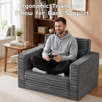 Welnow Folding Sofa Bed with Pillow, Convertible 2-in-1 Sleeper Chair - Image 4