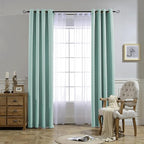 NICETOWN Aqua Blue Bedroom Curtains 72 inches Long, Grommet Blackout Thermal - Image 7