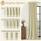 Extra Long 100% Blackout Linen Curtains - Image 6
