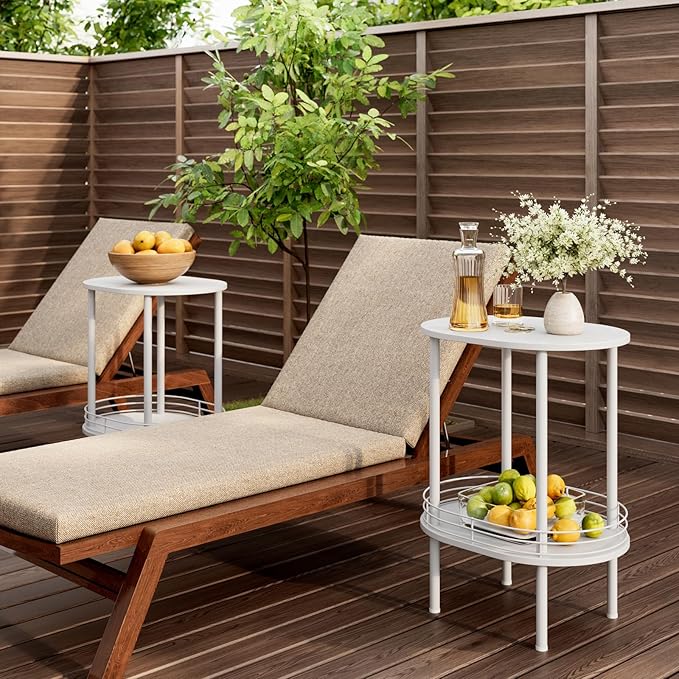 Small Modern Oval Side Table - Image 6