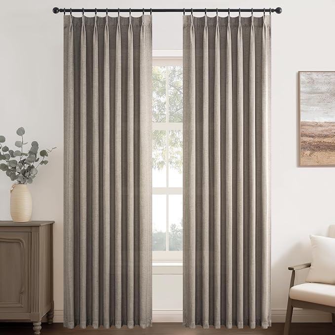 Topfinel Burlywood Pinch Pleated Curtains 84 Inches Long - Image 9