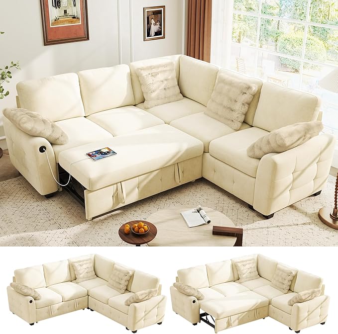 Ihanherry L-Shaped Sectional Sofa Bed by iHanHerry