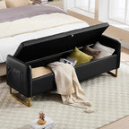 65" End of Bed Storage Bench, Modern Storage Benches - Image 6