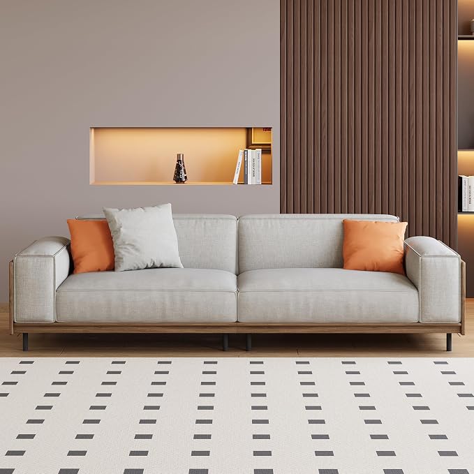 82.67" Mid-Century Modern 3-Seater Fabric Sofa Couch - Image 3