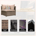 7 Pieces Patio Furniture Set - Image 5