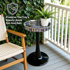Gesodant Boho Chic Round Side Table, Stable Hourglass Pedestal Base, Unique - Image 7