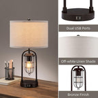 Set of 2 Farmhouse Table Lamps - Image 5