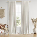 Boho 100 Inches Long 100% Blackout Curtains Room Darkening Large Window Linen by Guken