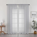 Light Grey Sheer Curtains 78 inches Long 2 Panels Set by OWENIE
