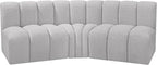 Meridian Furniture 102Grey-S3B Arc Collection Modern | Contemporary Modular Sofa by MeridianFurniture