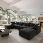 JACH 160.6" U-Shaped Sectional Couch, Modern Modular Convertible Sofa - Image 5