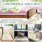 3x5 Pink Entryway Rug, Washable Indoor Outdoor Mats - Image 5