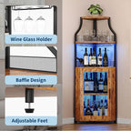 GarveeHome Corner Bar Wine Cabinet - Image 6