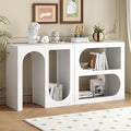 Bookshelf, Modular Storage Shelves Entryway Console Table Organizer by Homtique