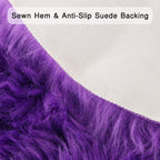 duduta Purple Faux Sheepskin Fur Rug 3x5 ft, Fluffy Carpet Rug | Shag Fuzzy - Image 2