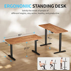 BIZUM Electric Standing Desk, 55x24 inches Height Adjustable Desk, Sit to Stand - Image 2