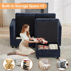 WUTUTUEE 58'' Modular Sectional Loveseat Sofa - Image 4